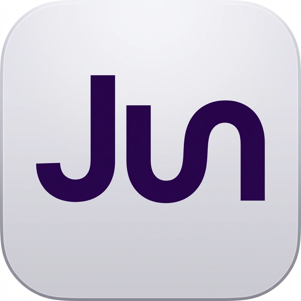 Jun ligature concept in indigo